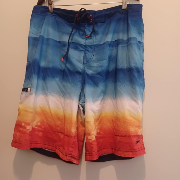 Speedo Men's Coastal Ombre Multicolor‎ Board Short Water Repellent Sz 2XL - Picture 1 of 6